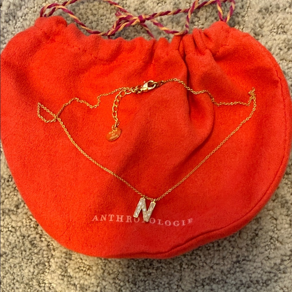 Anthropologie Gold 'N' Pendant Necklace